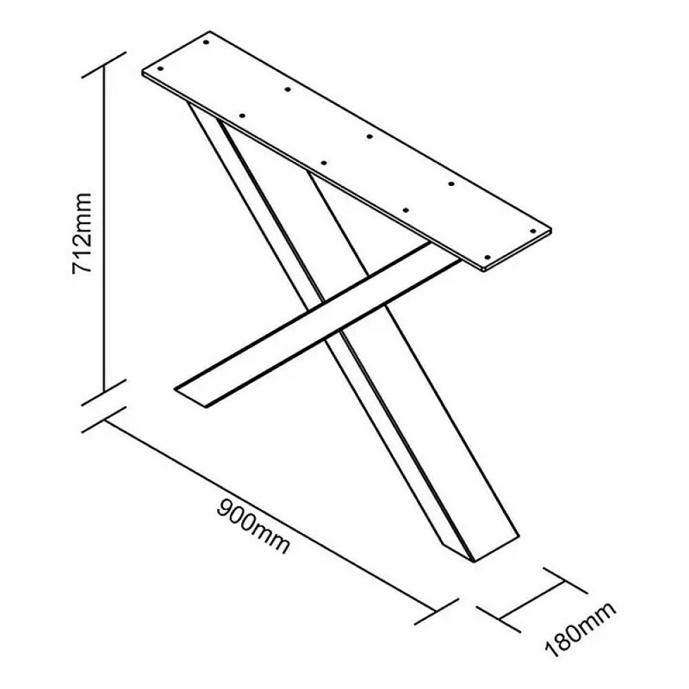 Pöydänjalat Pur Iternal Black Edition Strong X-malli 2 kpl