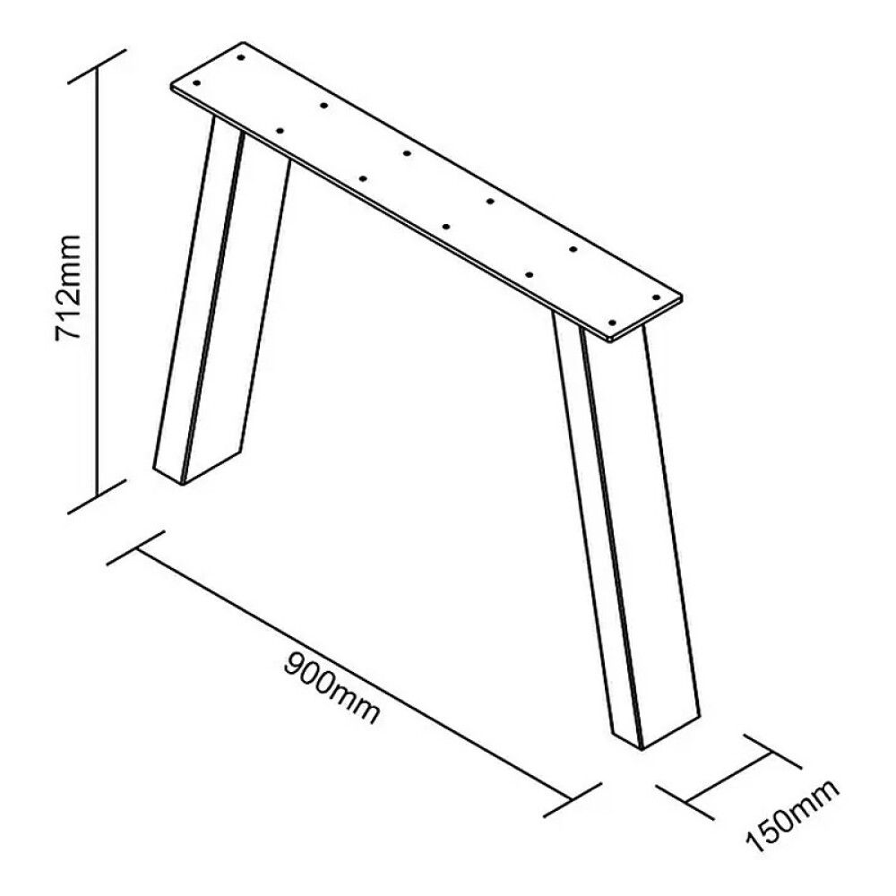 Pöydän jalat Pur Iternal Black Edition Strong U-malli 2 kpl