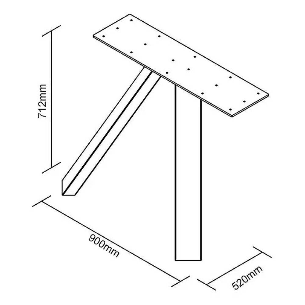 Pöydänjalat Pur Iternal Black Edition Strong V-malli 2 kpl