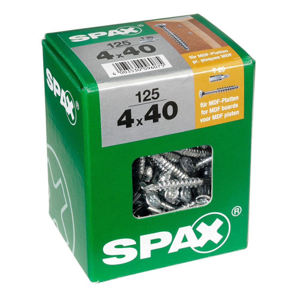 MDF-Ruuvi Spax TRX WIROX 4x40 mm 125KPL