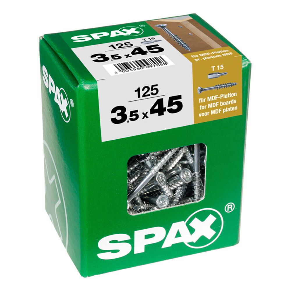 MDF-Ruuvi Spax TRX WIROX 3,5x45 mm 125KPL