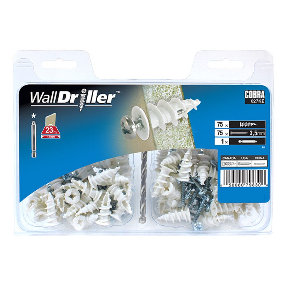 Kipsilevytulppa Nylon 3,5 mm 75 kpl