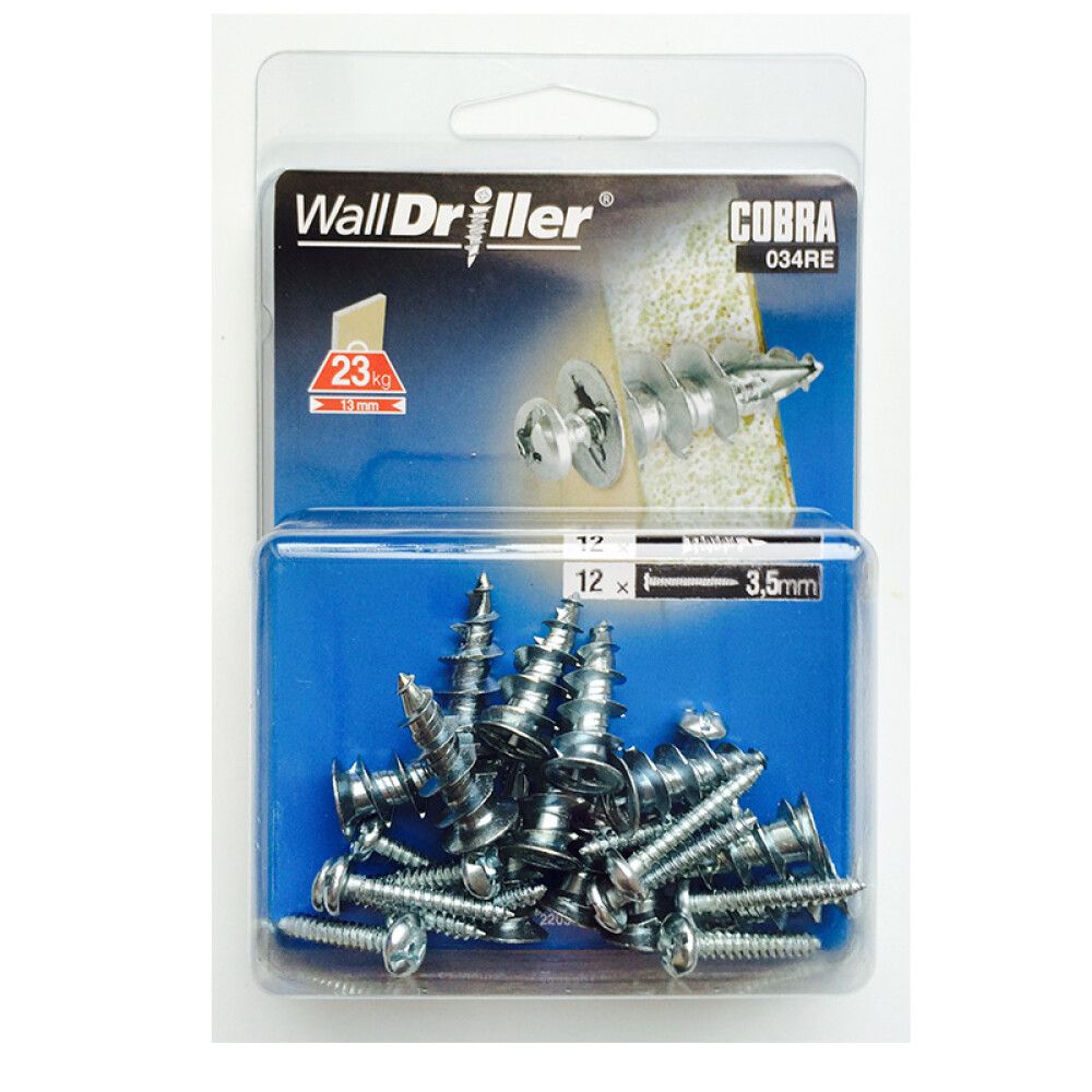 Kipsilevytulppa Zn 3,5 mm 12 kpl