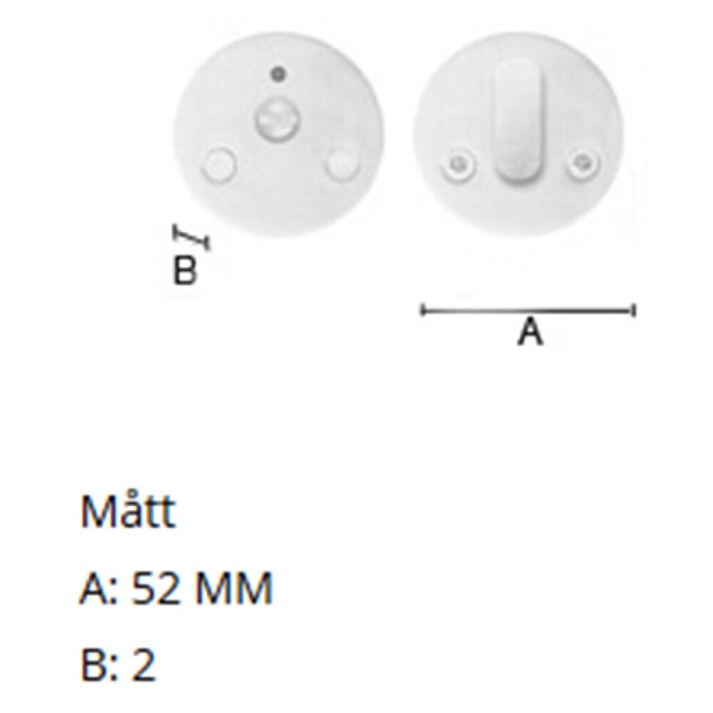 WC-vääntönuppi Beslagsboden B240BNS