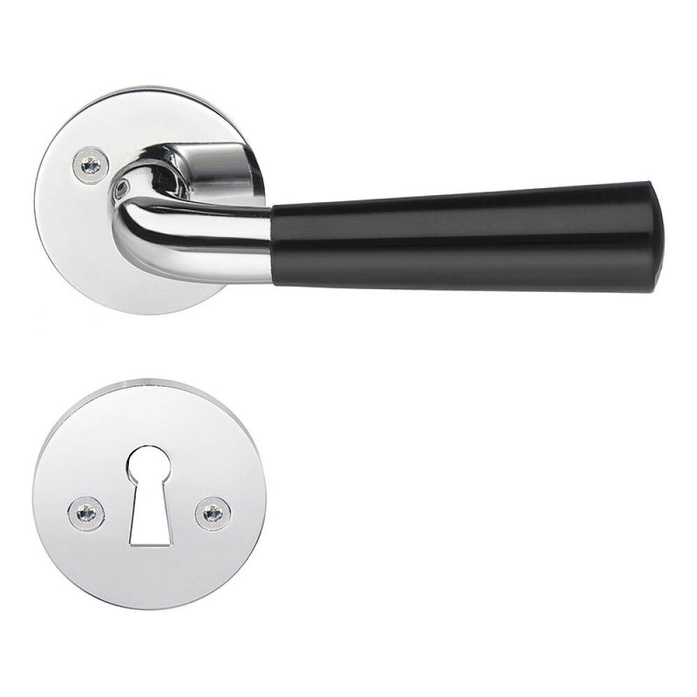 Väliovenpainike Beslagsboden Design B875KN Kiiltävä kromi Musta bakeliitti