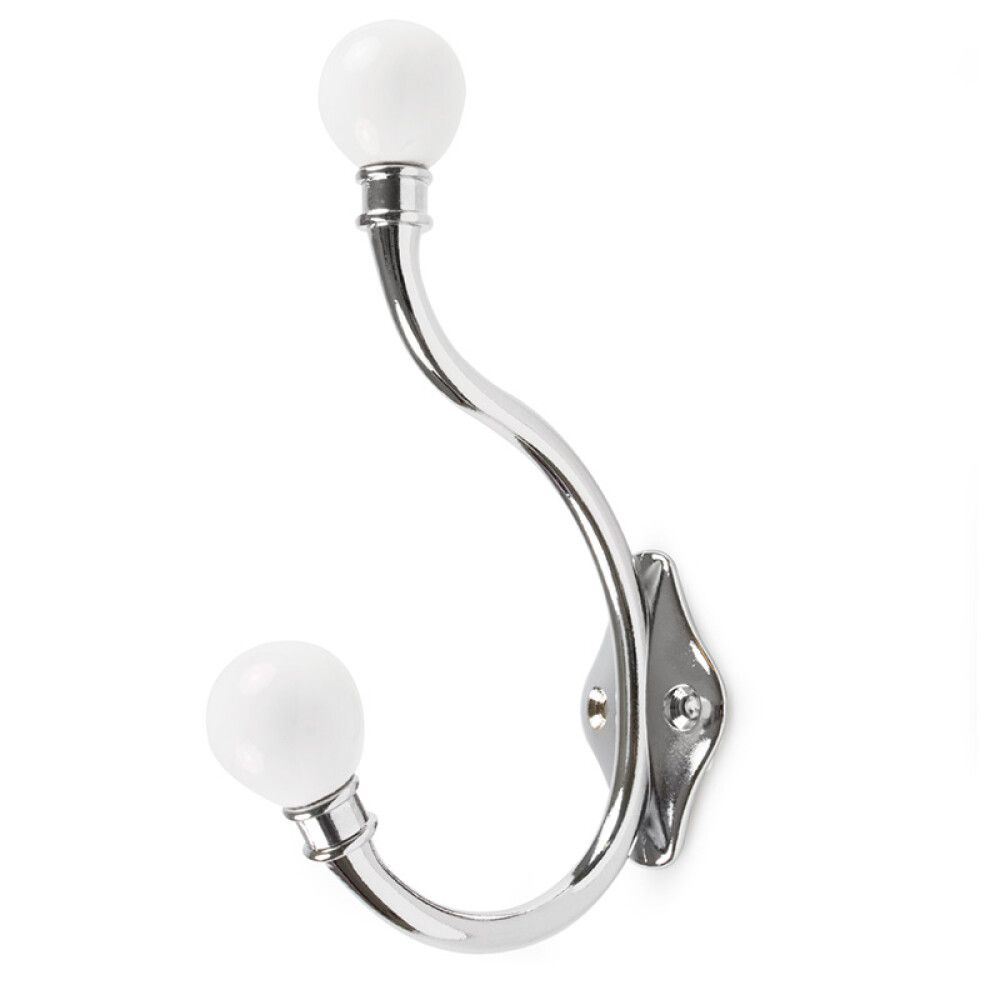 Koukku Habo Antique Kromi Valkoinen