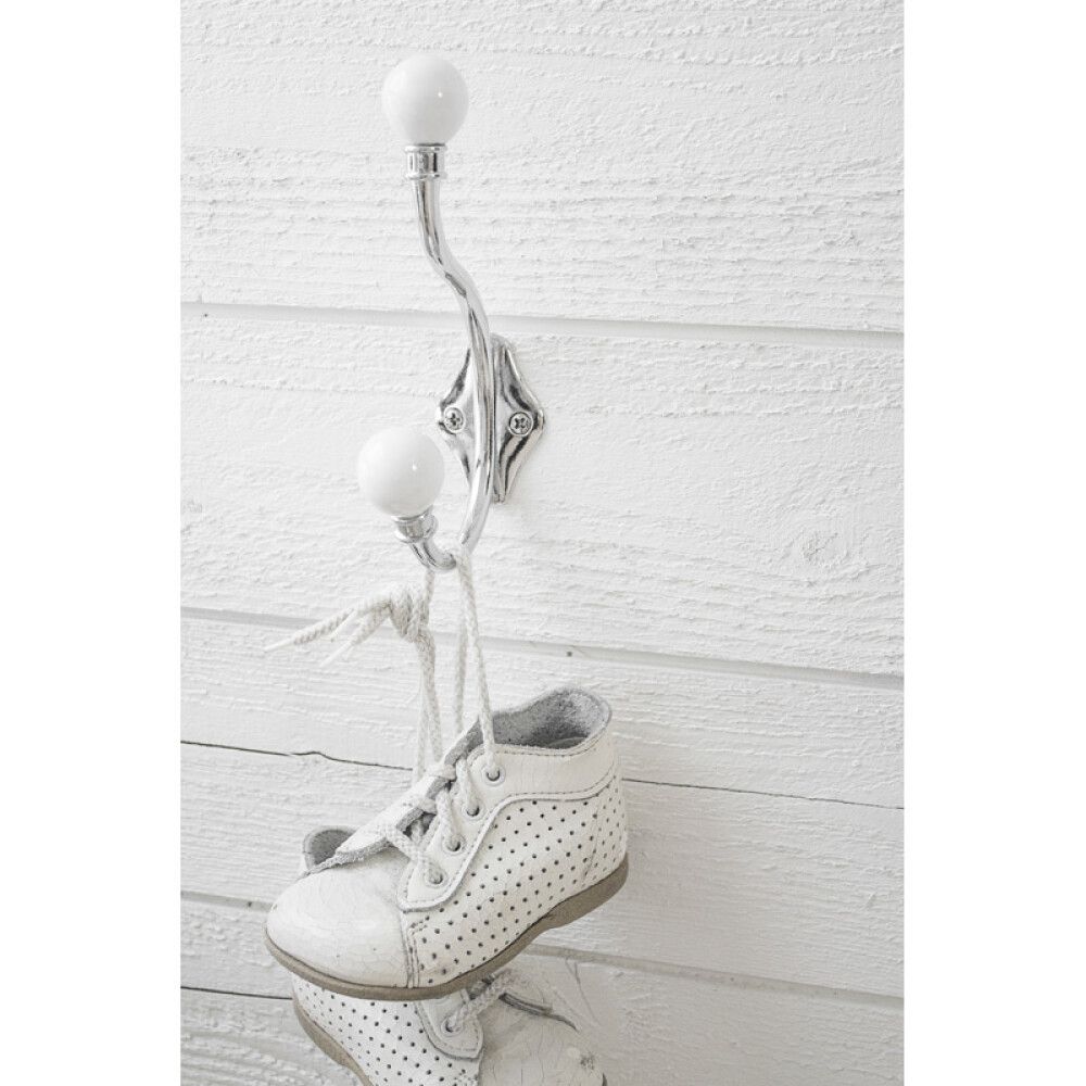 Koukku Habo Antique Kromi Valkoinen