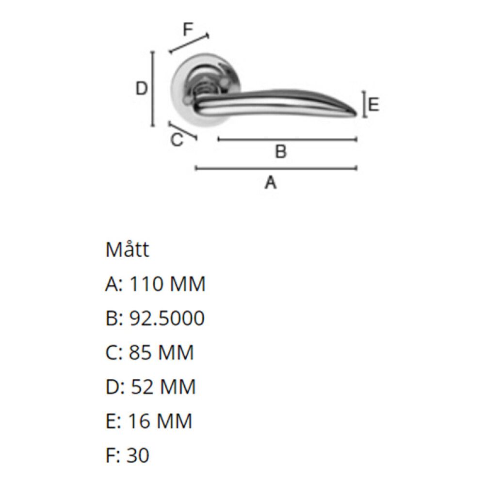 Ulko-ovenpainike Beslagsboden B135M