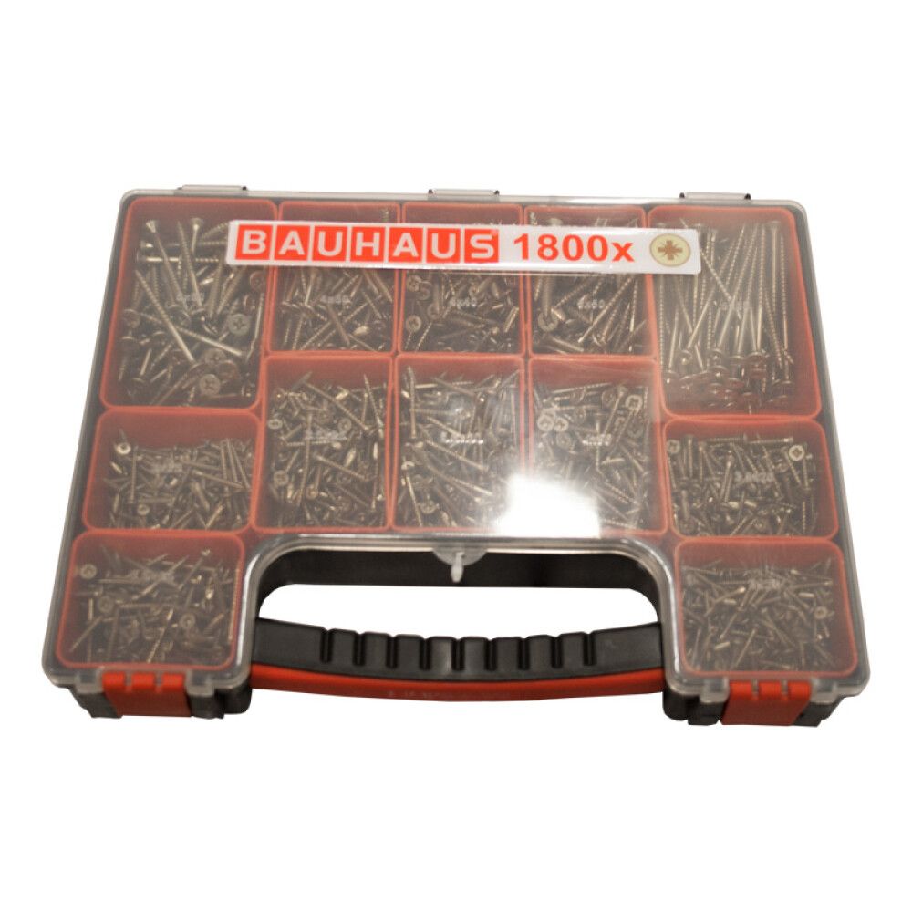 Ruuvisalkku BAUHAUS 1800 kpl Phillips-kanta