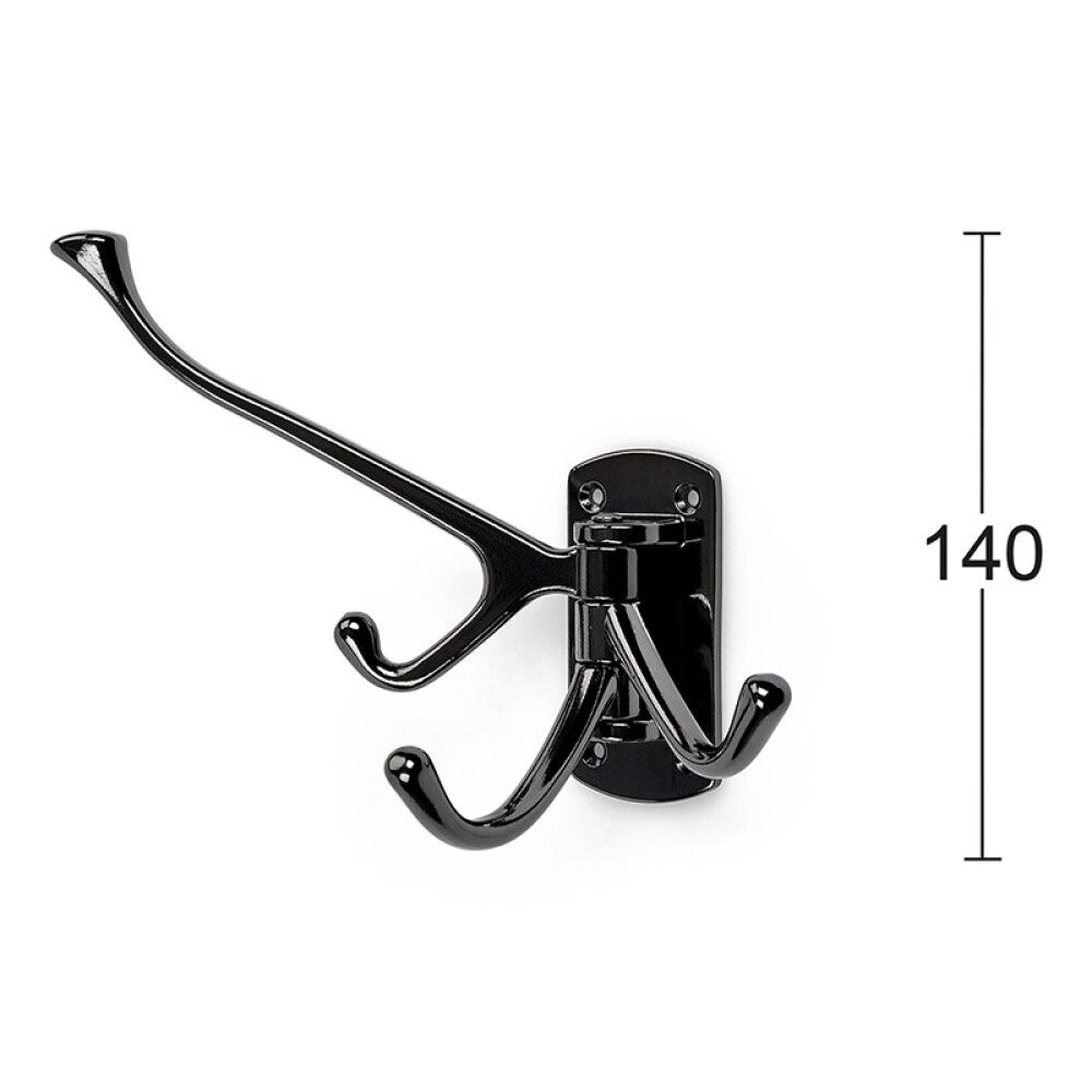 Vaatekoukku Habo Quattro Musta