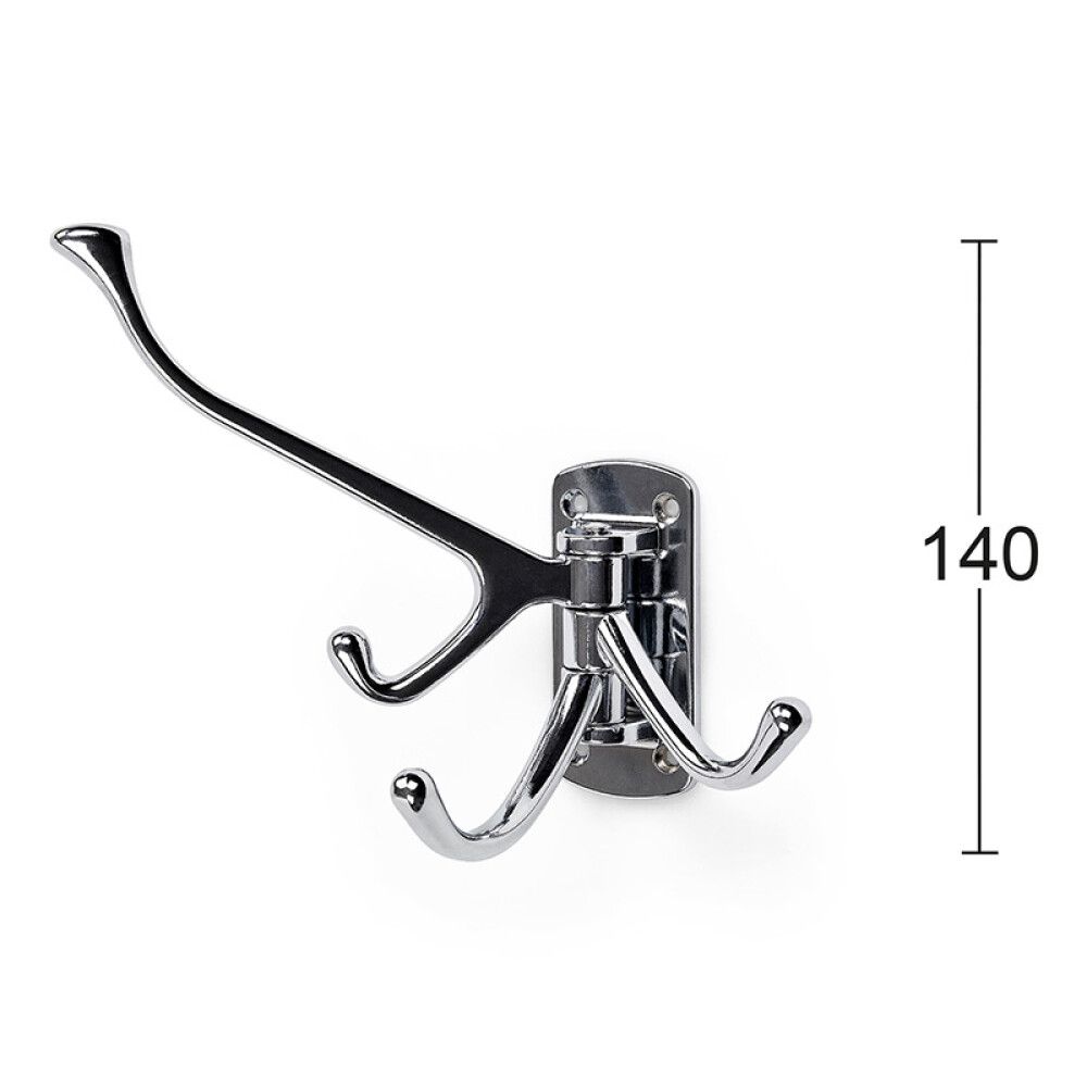 Vaatekoukku Habo Quattro Kromi