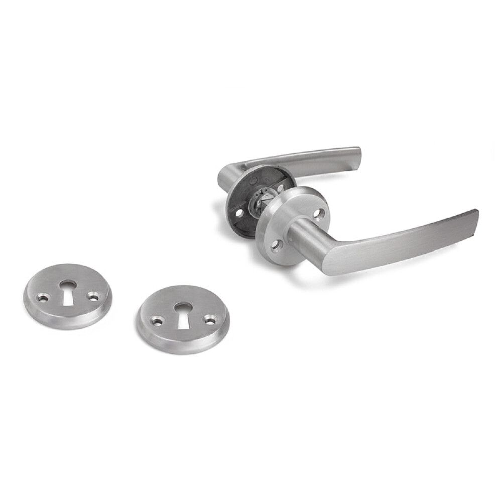 Väliovenpainike Habo Torino avainkilvellä Harjattu alumiini