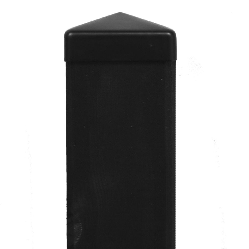 Tolpanhattu ruuvattava musta 91 x 91 mm