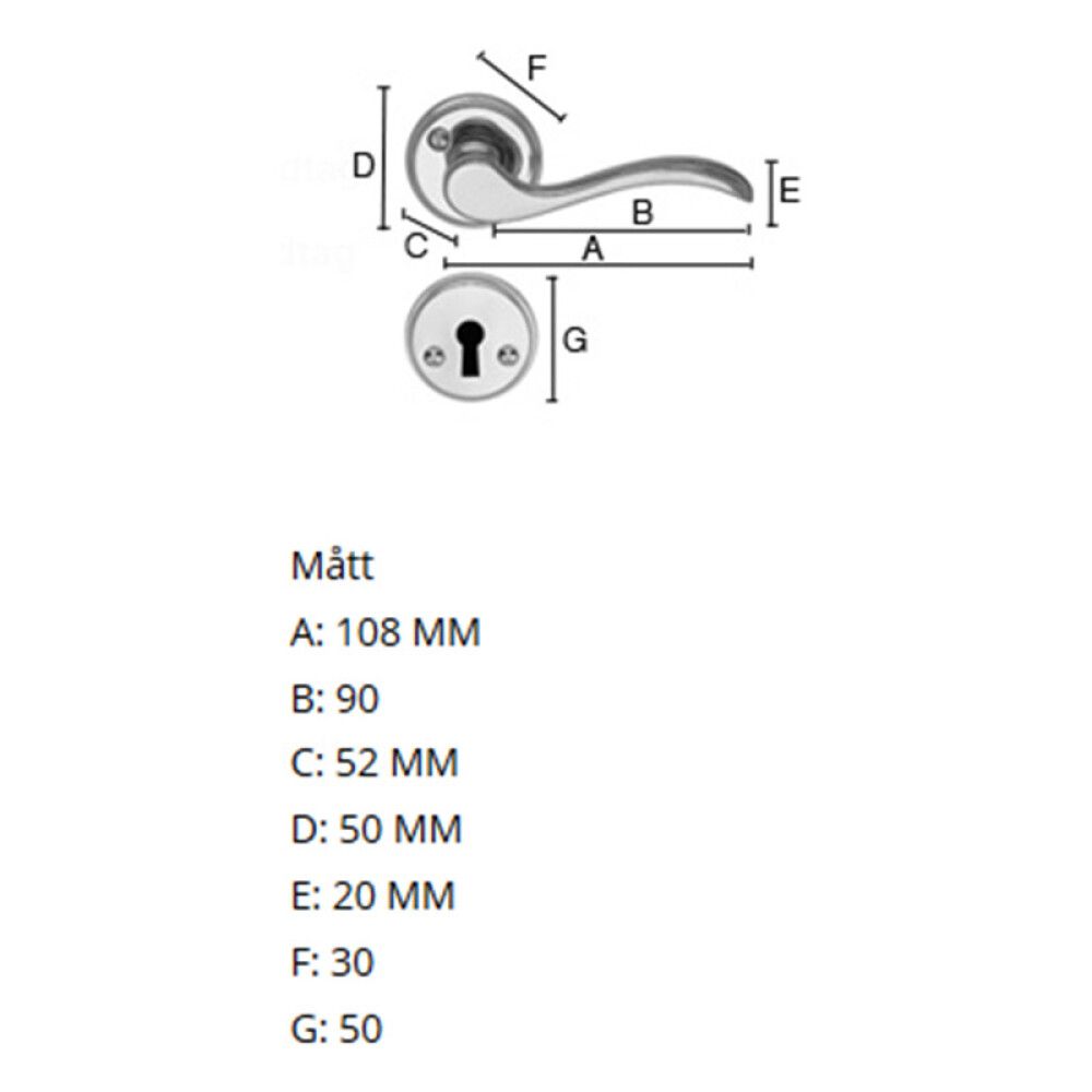 Väliovenpainike Beslagsboden SPAR B276PNS Kiillotettu Messinki PVD