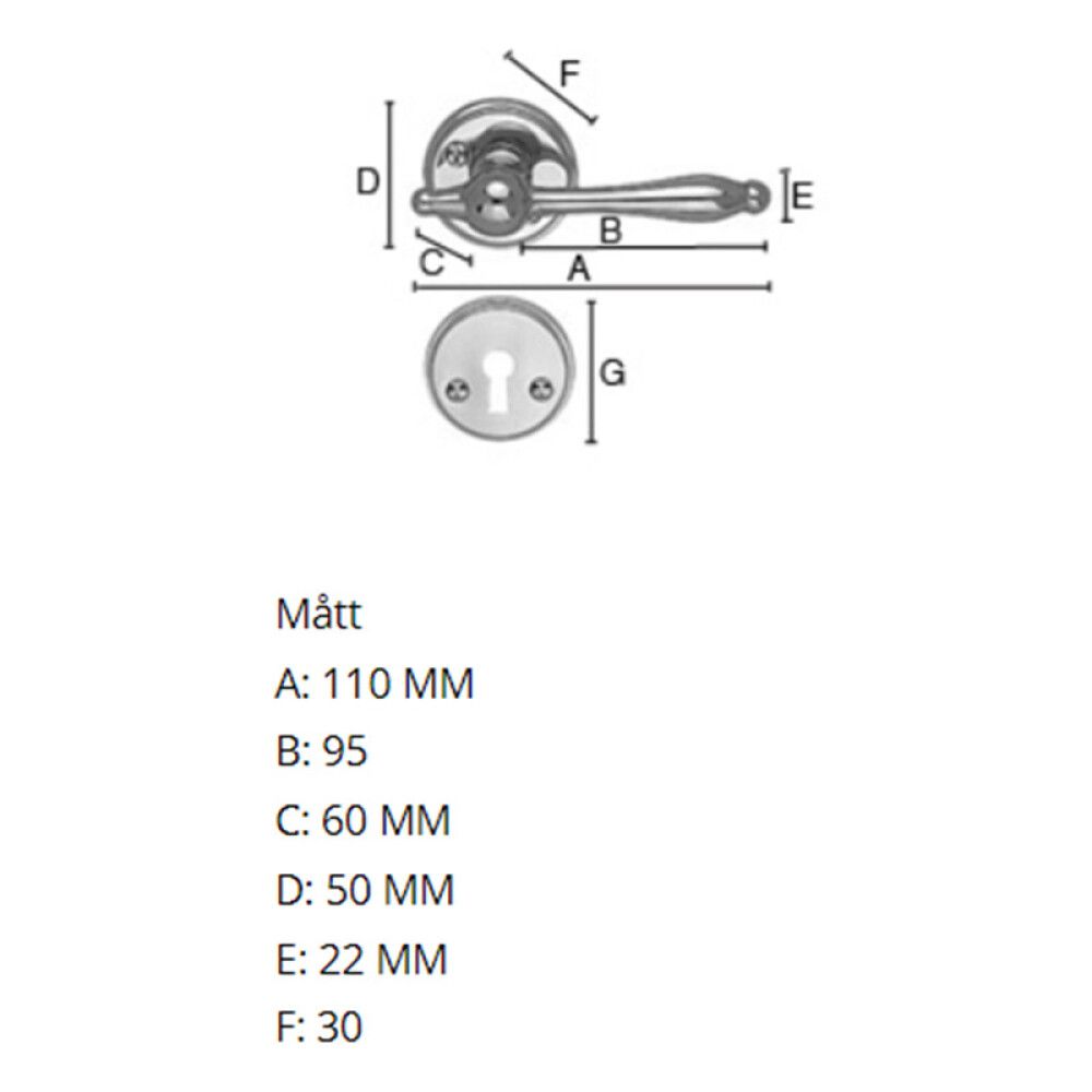 Väliovenpainike Beslagsboden SPAR B274PNS Kiillotettu Messinki PVD