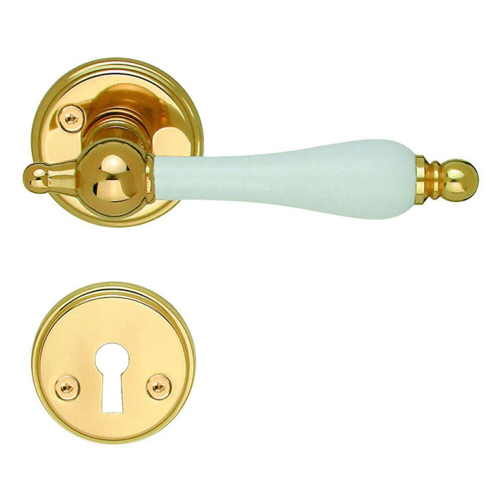 Väliovenpainike Beslagsboden SPAR B275XPNS Kiillotettu Messinki/Valkoinen PVD