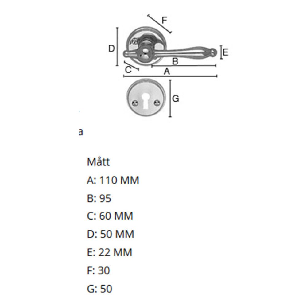 Väliovenpainike Beslagsboden SPAR B275XPNS Kiillotettu Messinki/Valkoinen PVD