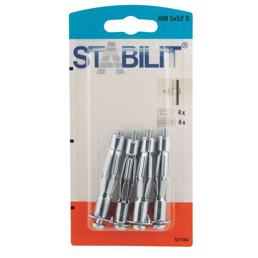 Läpivientitulppa Stabilit HM 5 x 52 mm S 4 kpl/pkt