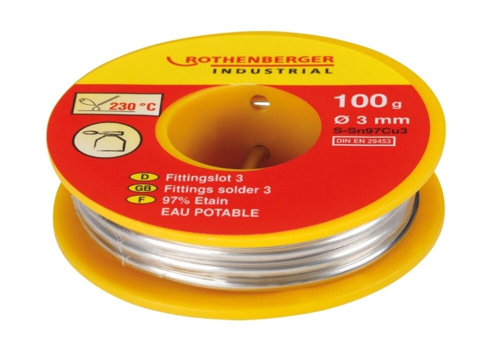 Juotostina Rothenberger S3 L-SN CU3 Ø 3 mm 100 g