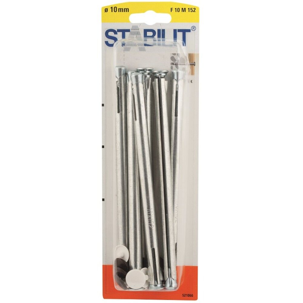 Kaulustulppa Stabilit Metalli 10 x 152 mm 6 kpl/pkt