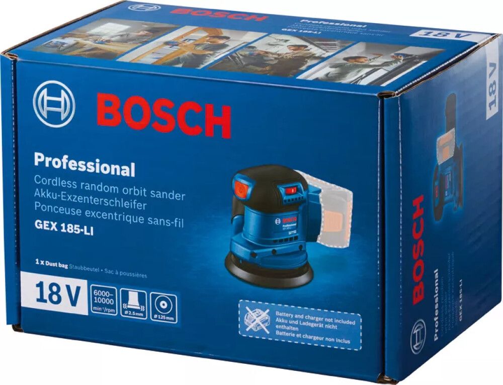 Epäkeskohiomakone Bosch GEX 185-LI Professional