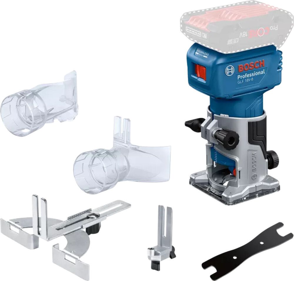 Akkureunajyrsin Bosch GLF 18V-8 Professional