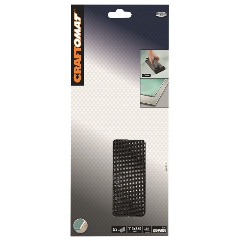 Hiomapaperi Craftomat 115 x 280 mm K220 5 kpl