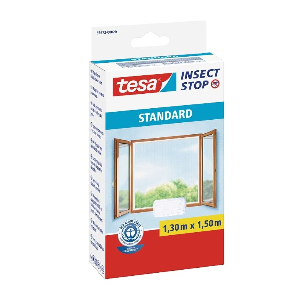 Hyönteisverkko ikkunaan Tesa Standard 130 x 150 cm Valkoinen