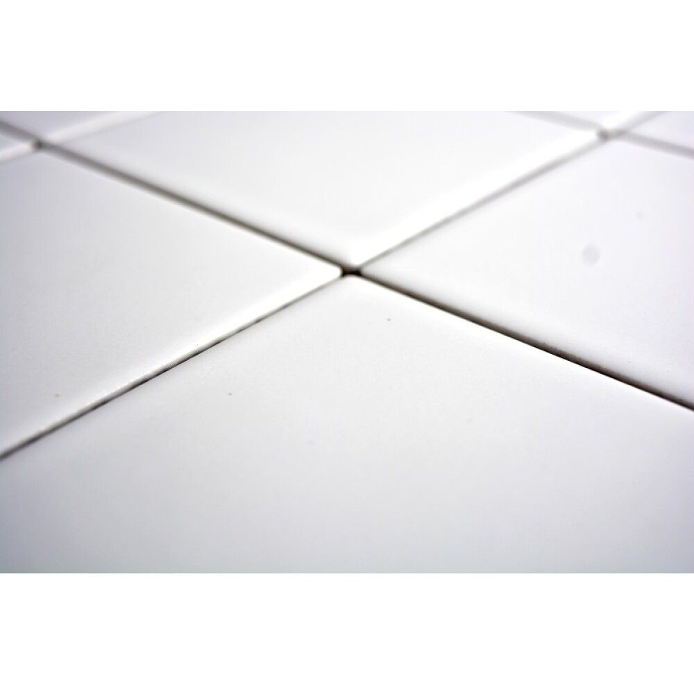 Mosaiikkilaatta Fliesen Quadrat Uni valkoinen 29,8 x 29,8 cm