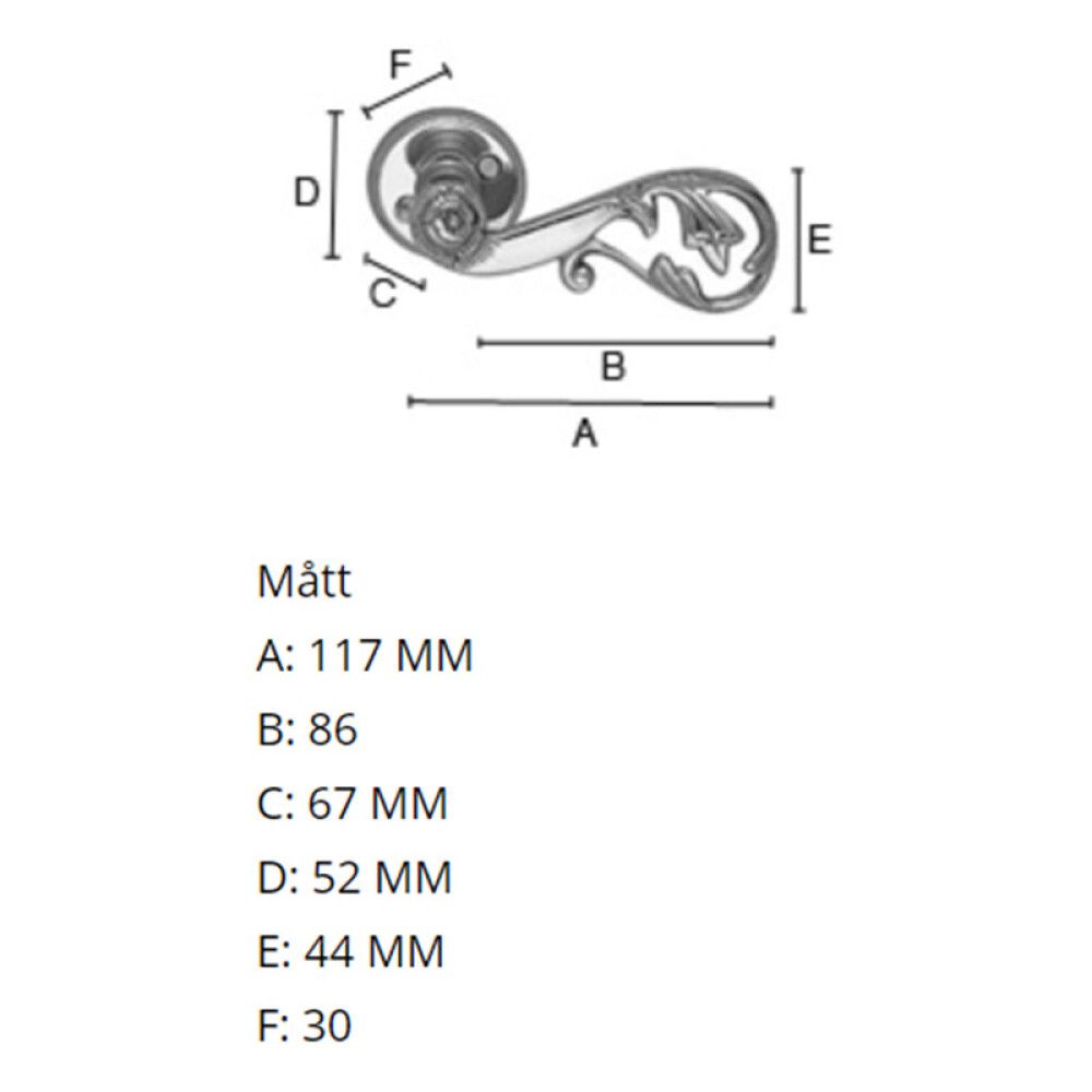 Ulko-ovenpainike Beslagsboden B165