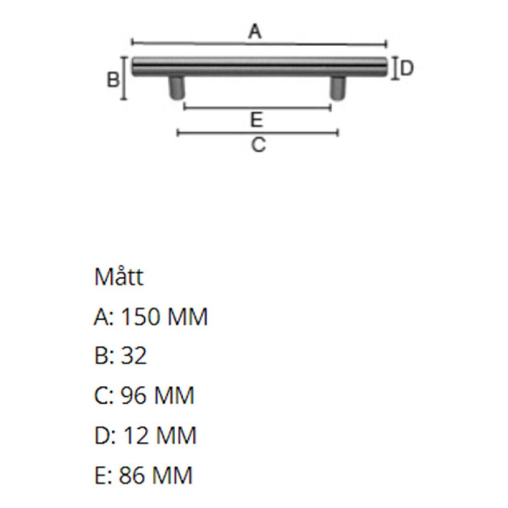 Vedin Beslagsboden B578 Harjattu RST 96 mm