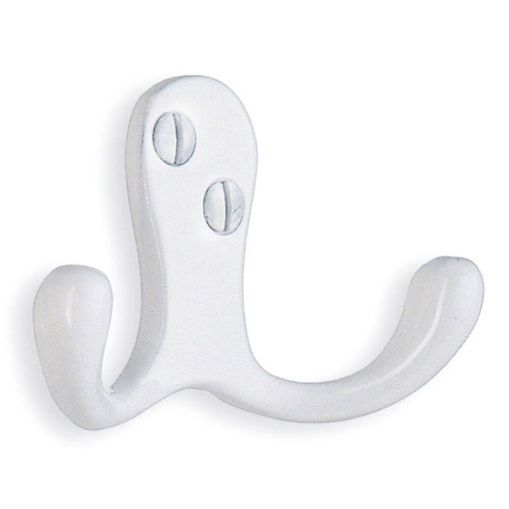 Kaksoiskoukku Beslagsboden BX246 44 mm valkoinen