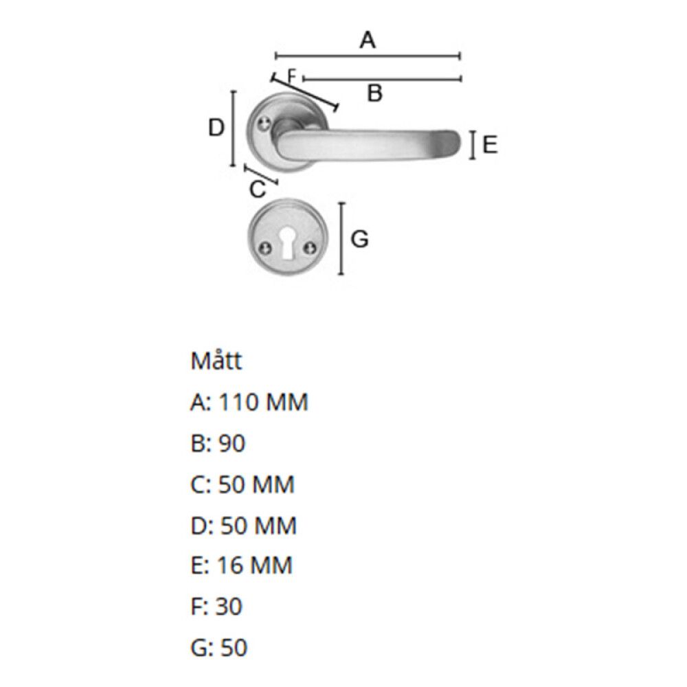 Väliovenpainike Beslagsboden Mattaharjattu Kromi B249KMNS