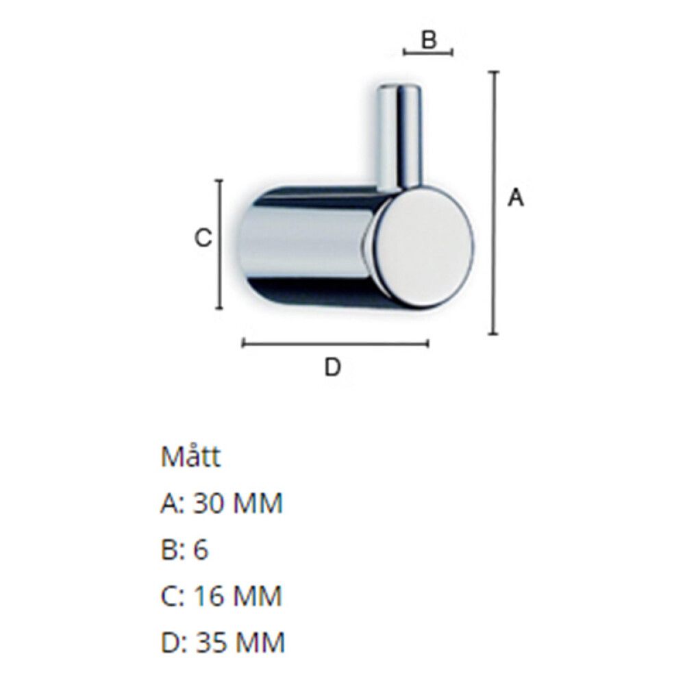 Koukku Beslagsboden BK072 kromi