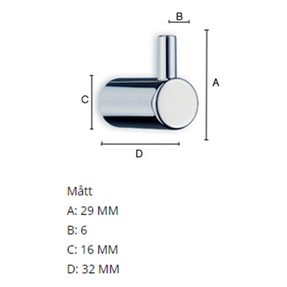 Koukku Beslagsboden BN072M harjattu teräs