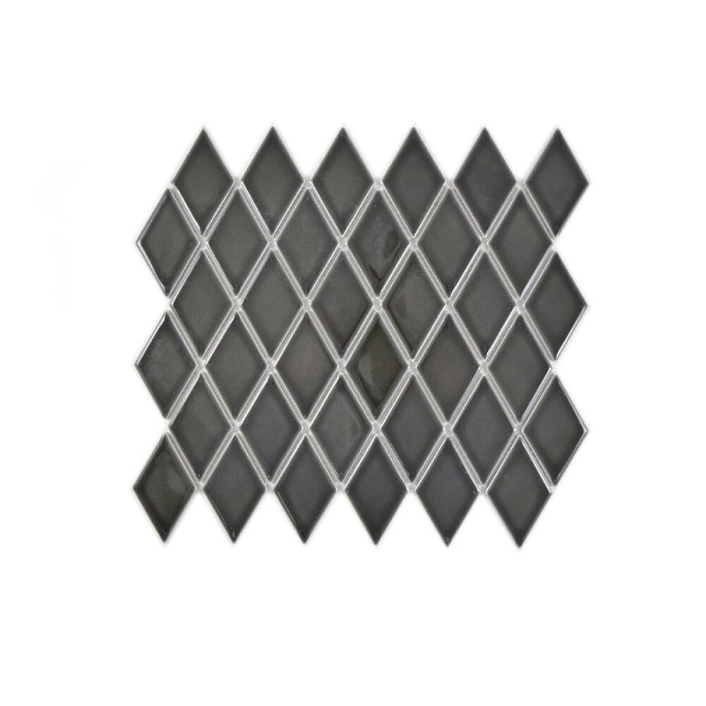 Mosaiikkilaatta Fliesen Diamond Uni musta 26,6 x 30,7 cm