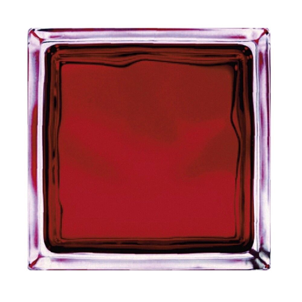 Lasitiili Seves Glassblock Brilly Wave Punainen 19 x 19 x 8 cm
