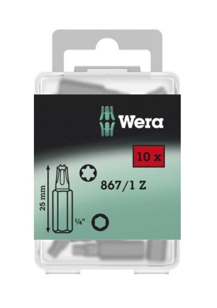 Ruuvauskärkisarja Wera 867/1 Z TORX TX20 x 25 mm 10 kpl/pkt