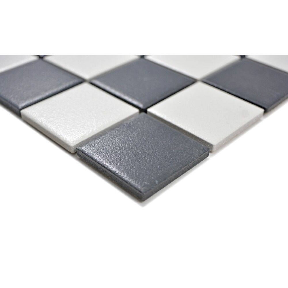 Mosaiikkilaatta Fliesen Quadrat Mix musta/valkoinen 29,8 x 29,8 cm