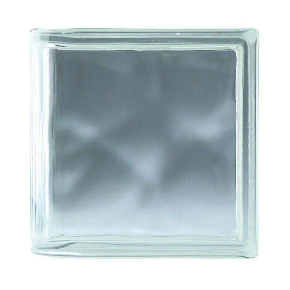 Lasitiili Seves Glassblock Wave Pääty Kirkas 19 x 19 x 8 cm