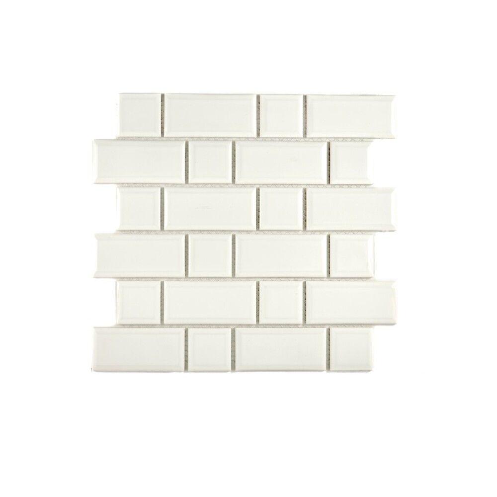 Mosaiikkilaatta Fliesen Metro Uni kermanvalkoinen 29,4 x 29,1 cm