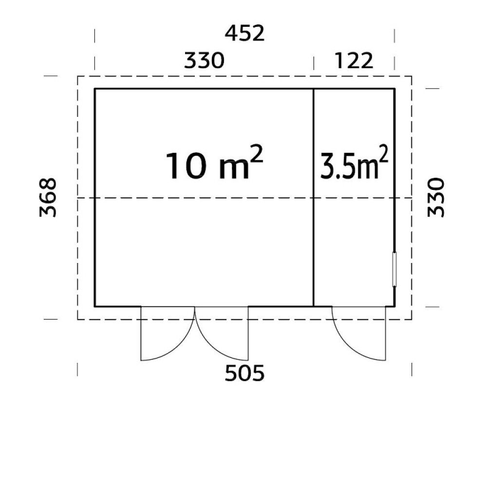 Varasto Palmako Olaf 13,5 m²