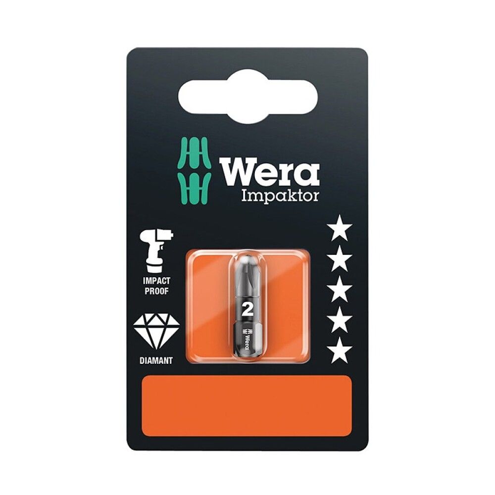 Ruuvauskärki Wera 855/1 IMP DC Impaktor Pozidriv PZ2 x 25 mm