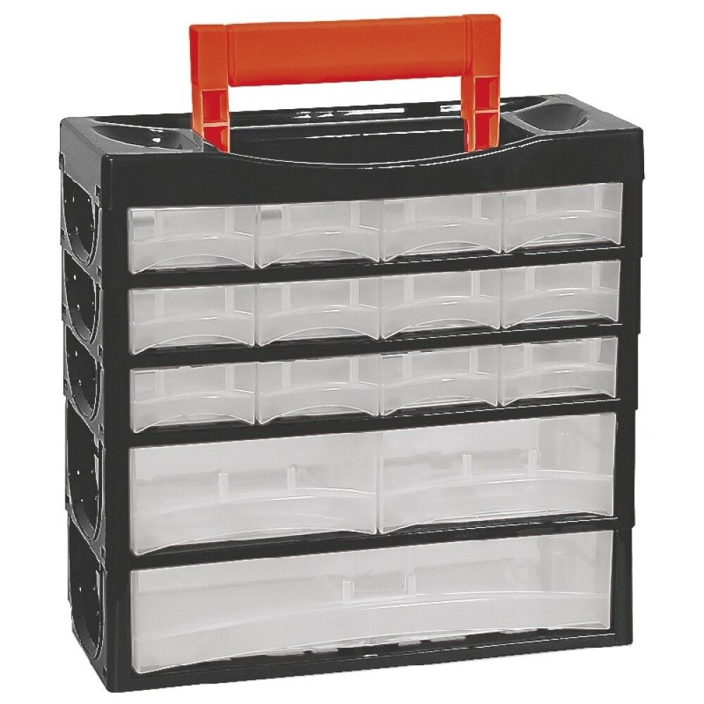 Säilytyslaatikosto 15 Laatikkoa Musta