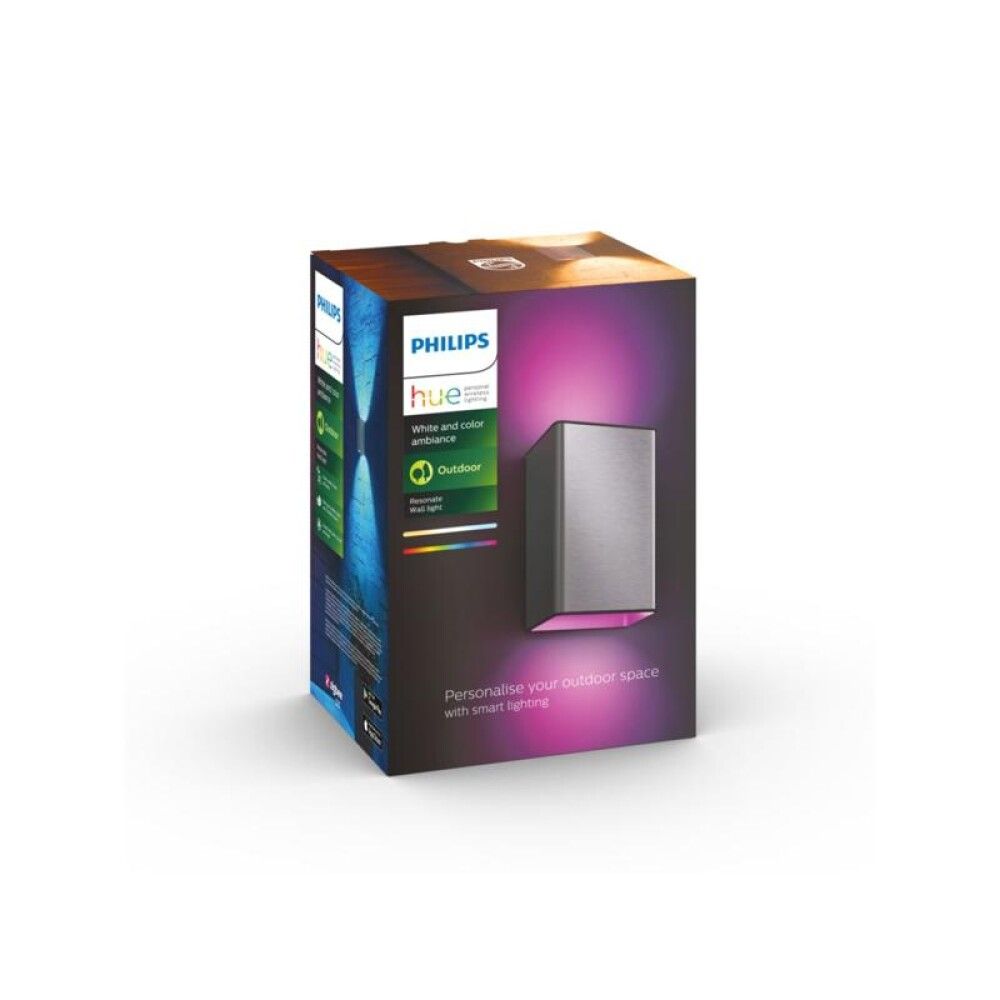 Ulkoseinävalaisin Philips Hue Frame Teräs