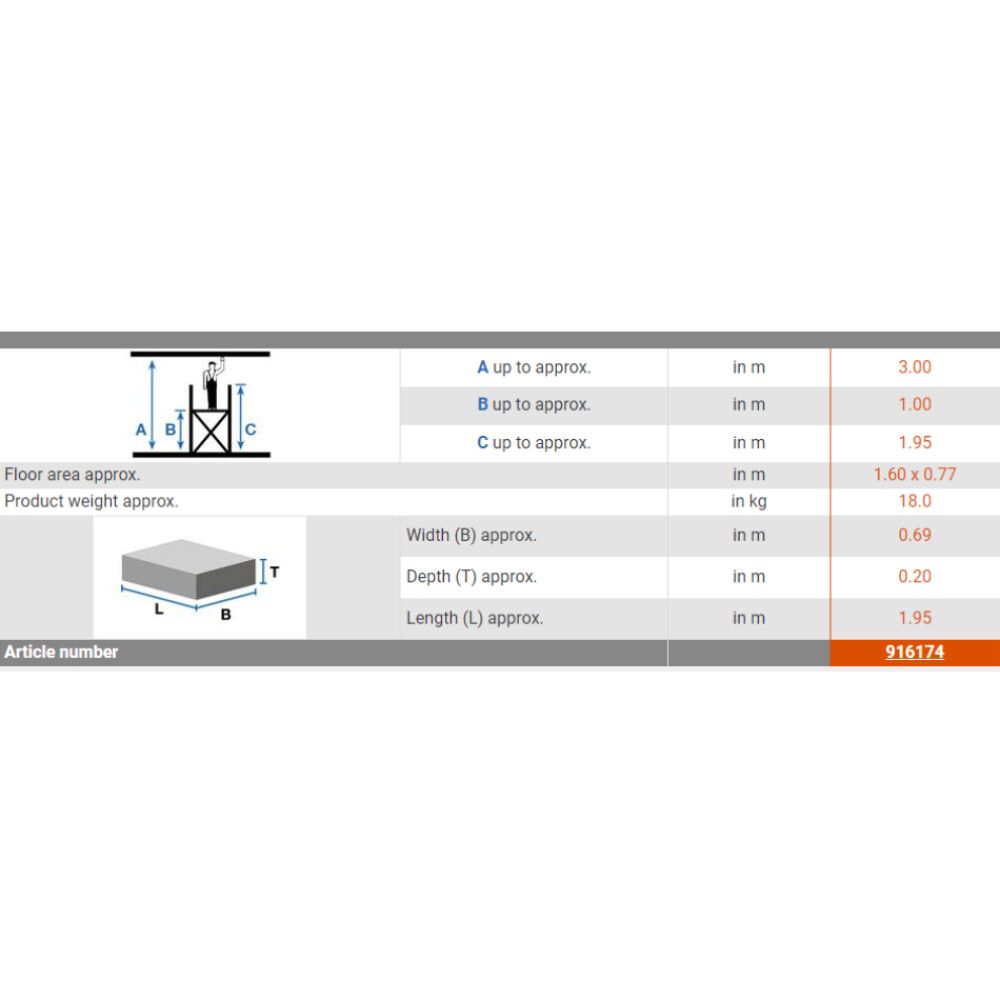 Rakennusteline Krause Corda Työskentelykorkeus 3 m