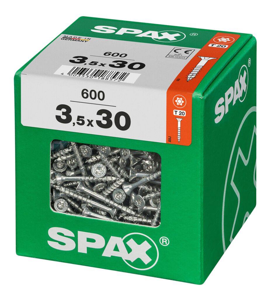 Puuruuvi Spax 3,5 x 30 mm 600 kpl