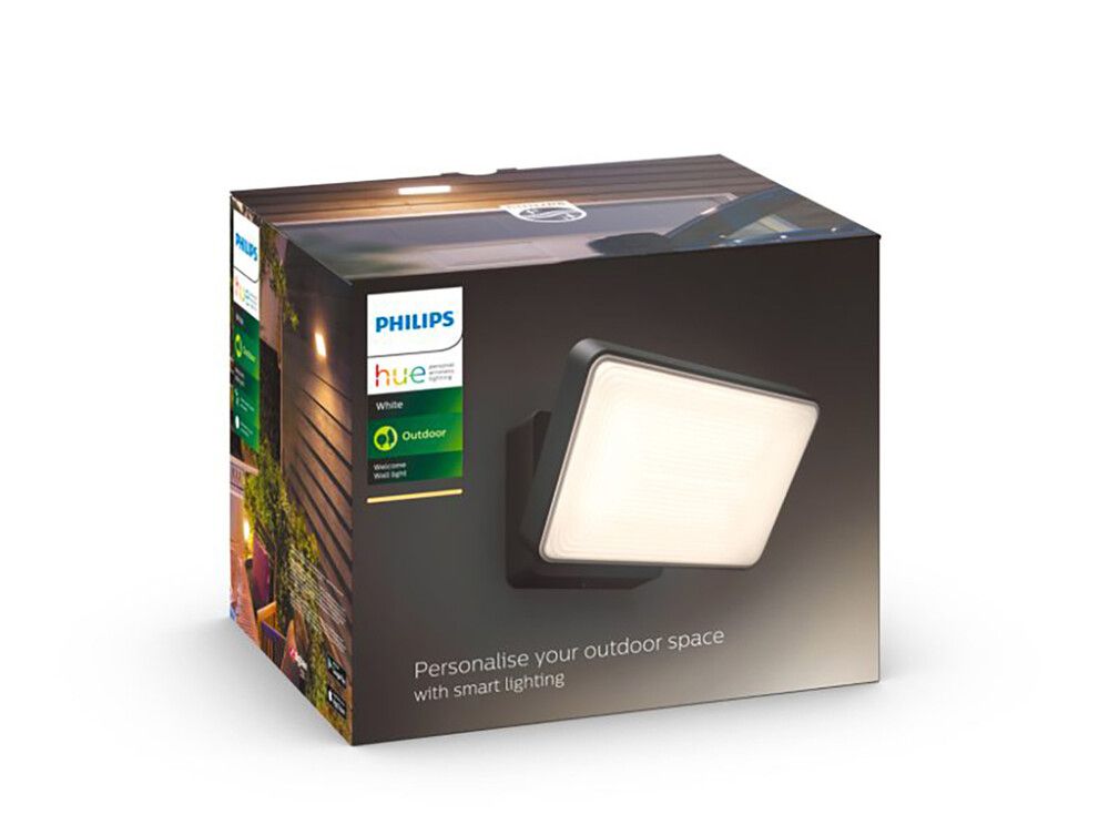 Ulkoseinävalaisin Philips Hue Welcome Musta 26,5 cm