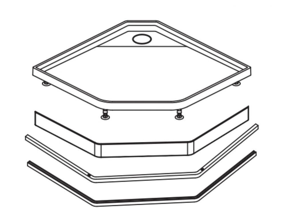VITT DUSCHKAR 90X90 CM