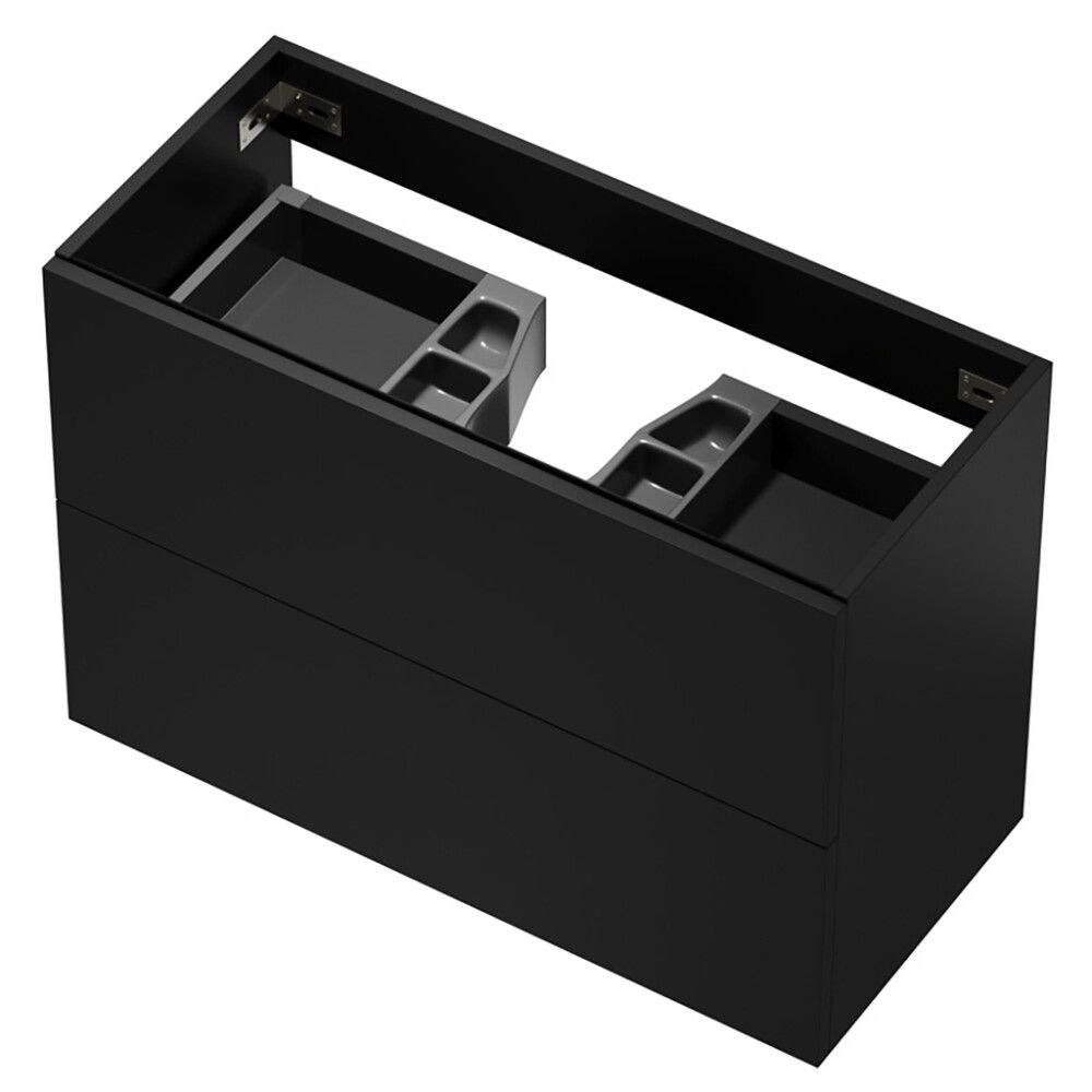 Allaskaappi Camargue Skärgård Classic Slim Line etuosilla mattamusta 78,4 x 33,5 x 55 cm